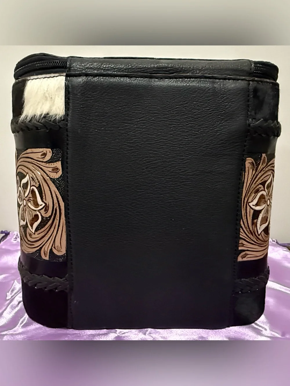 Handmade Leather Hair On Hide Western Jewelry Case